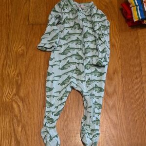 Green Shark Print Kids One Piece